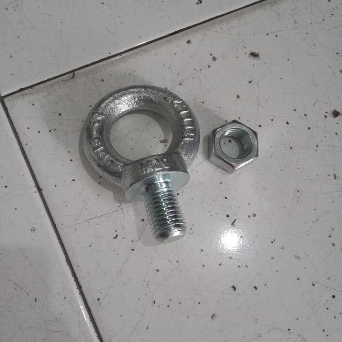 baut Eye bolt + mur putih m20, promo