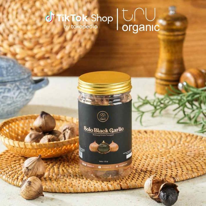 Truorganic Black Garlic 125Gr - Bawang Hitam Tunggal Bawang Putih Tunggal Hitam