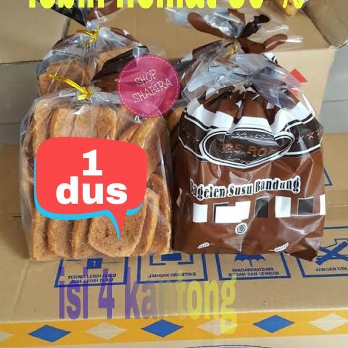 roti kering bagelen 1 dus isi 4 kantong rasa coklat yas roti