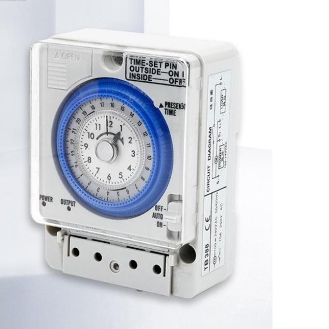 TIMER PANASONIC TIMER ANALOG 24 JAM OTOMATIS TB388 TIMER ANALOG SWITCH PANEL PENGHEMAT LISTRIK
