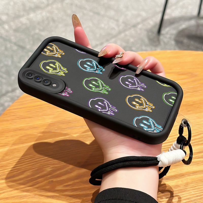 Casing Hp untuk Samsung Galaxy A50 A50s A30s Case Casing HP Softcase Ponsel Soft Shell dengan Tali S