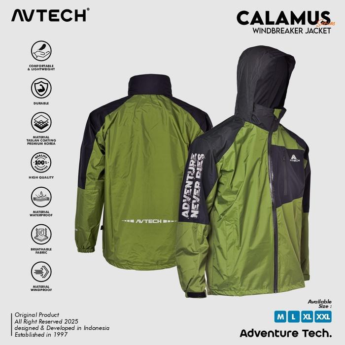 Avtech - Jaket Pria Wanita Windbreaker Waterproof Gorpcore Outdoor Hiking Gunung Camping Motor