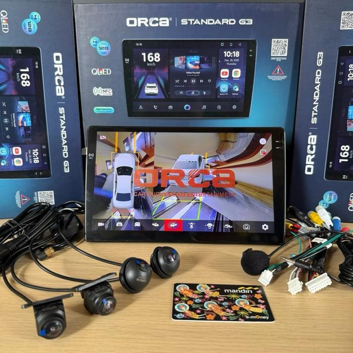 Head Unit ANDROID ORCA 9" RAM 4GB + 128GB ROM ORCA NEW STANDARD G3 RAM 4/128 GB NFC