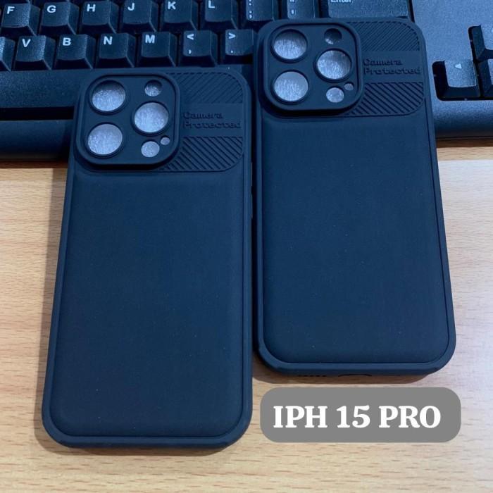 Case CROSS GRAIN iPho*ne 15/15Pro/15 Pro Softcase Carbon Tebal Dove