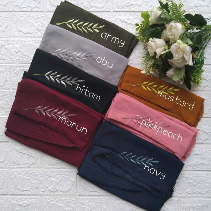 Jilbab Instan Khimar Bordir Picot Ori Lulu