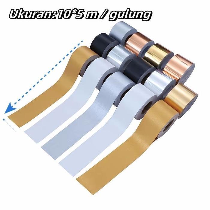 Wallpaper Sticker Border List Tembok 10cmx5m Dekorasi Bawah Dinding Ubin Lantai kedap Air