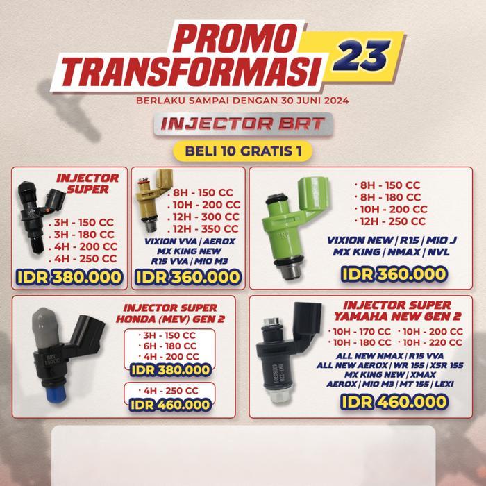 INJEKTOR / INJECTOR SUPER YAMAHA NEW GEN 2 BRT ALL NEW NMAX/R15 VVA/ALL NEW AEROX/WR 155/XSR 155/MX