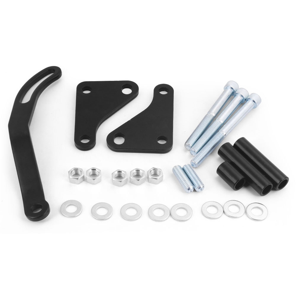Black Power Steering Pump Mounting Bracket For Chevy Sbc Engines 283 305 327 350 383 400