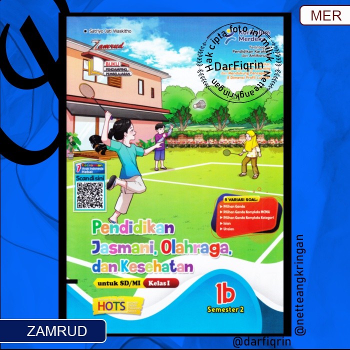 LKS PJOK Penjas Kelas 1 2 3 Semester 2 SD/MI KURMER Kurikulum Merdeka-Zamrud-HOTS-Satriyo (H008)