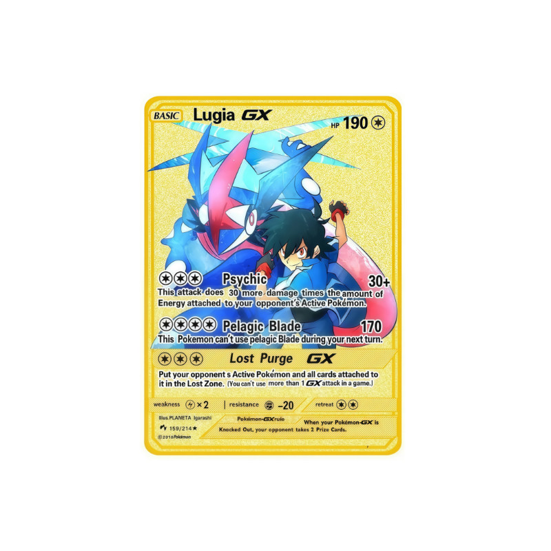 Newest 10000 Point Pokemon Metal Card Greninja Charizard Super Card Golden English Mewtwo Vmax GX EX