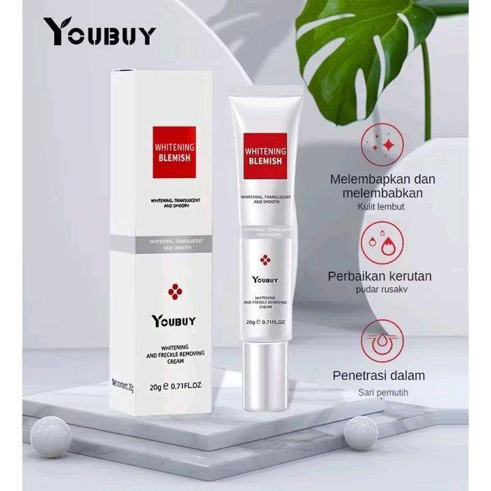 YOUBUY Whitening and Freckle Removing Cream krim pemutih wajah Light Dark spots Flek Hitam Treatment