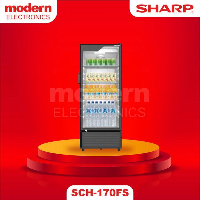 showcase sharp SCH 170 PS Kapasitas 160 liter