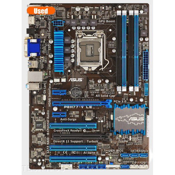 . Asus P8H77-V Le Desktop Motherboard H77 Lga 1155 22Nm I3 I5 I7 Ddr3 -