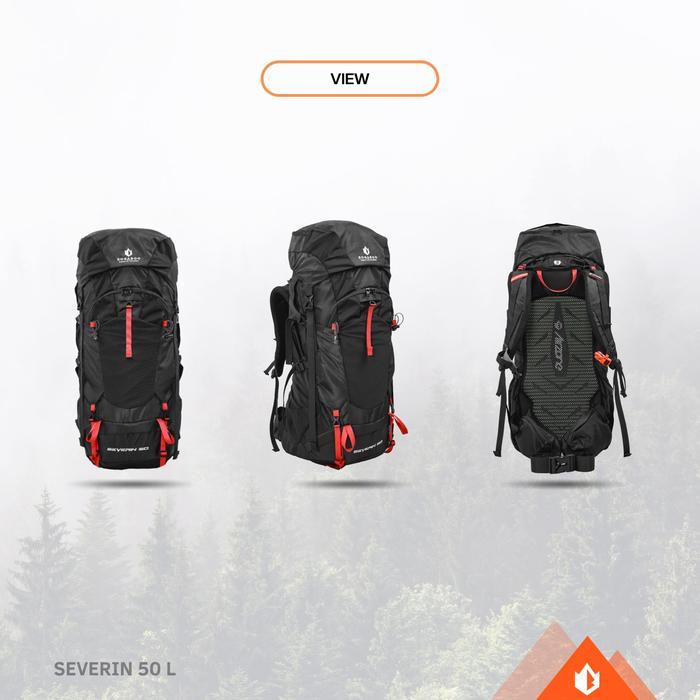 BOGABOO SEVERIN 50 Liter + TAS Daypack 15 L - Tas Gunung carrier Ultralight 50 L - Tas Ransel