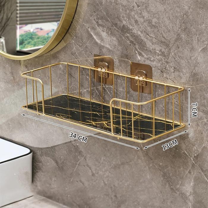 Terlaris Rak Gantung Kamar Mandi Kamar Tidur Model Elegantempel Dinding Keramik / Rak Keranjang
