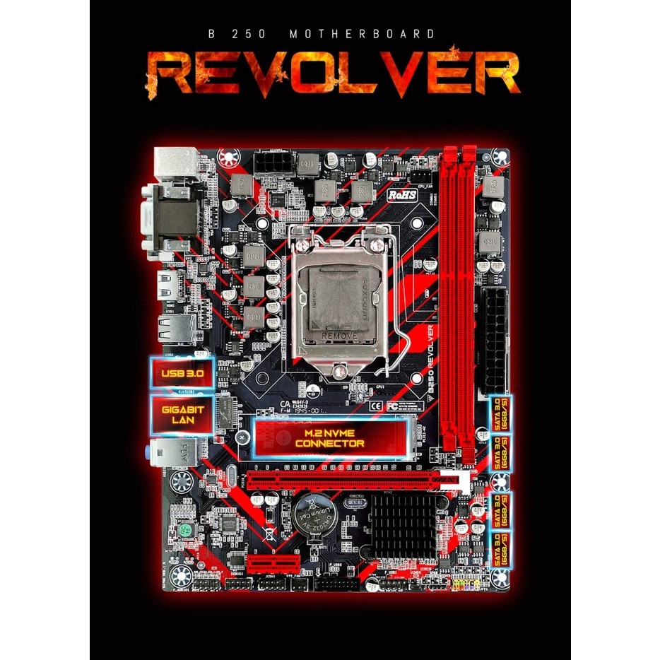 GAMING MOTHERBOARD GAMING B250 REVOLVER VARRO SUPPORT NVME