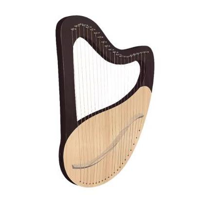 CTS 21 String Harpa Kecapi, Alat Musik Kayu Mahoni Solid, Alat Musik Harpa Kecil Portabel 21 String