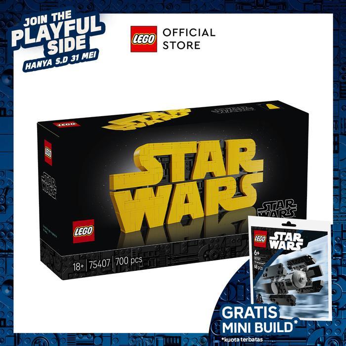 LEGO Star Wars 75407 Brick-built Star Wars Logo (700 Pieces), Toys, Mainan Anak Laki Laki, Bricks