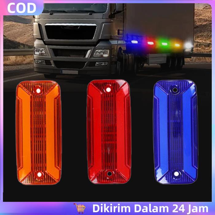 Ada Stok Lampu Led Bak Samping Truk Lampu Box Truk 12-24 Volt Lampu Mobil Bak