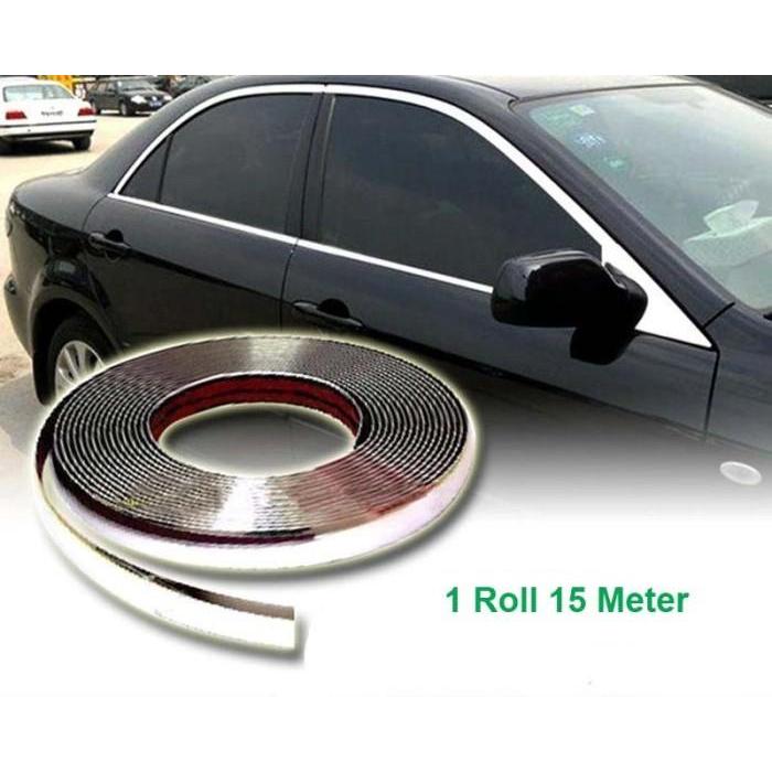 List Chrome Variasi Mobil Body Eksterior Interior Moulding 30Mm X 15M