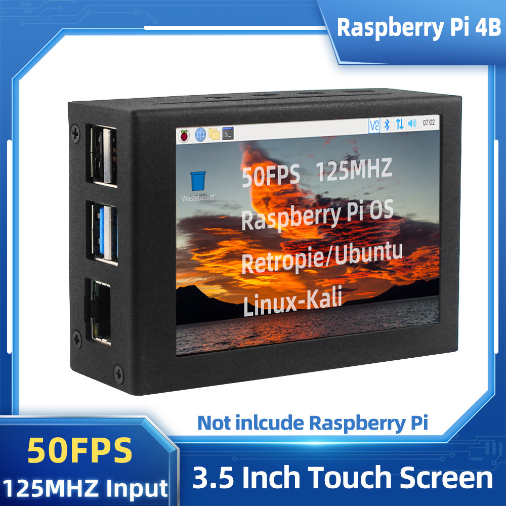New 3.5 Inch Touch Screen for Raspberry Pi 4B 125MHz SPI LCD Display for Raspbian Ubuntu Kali Retrop