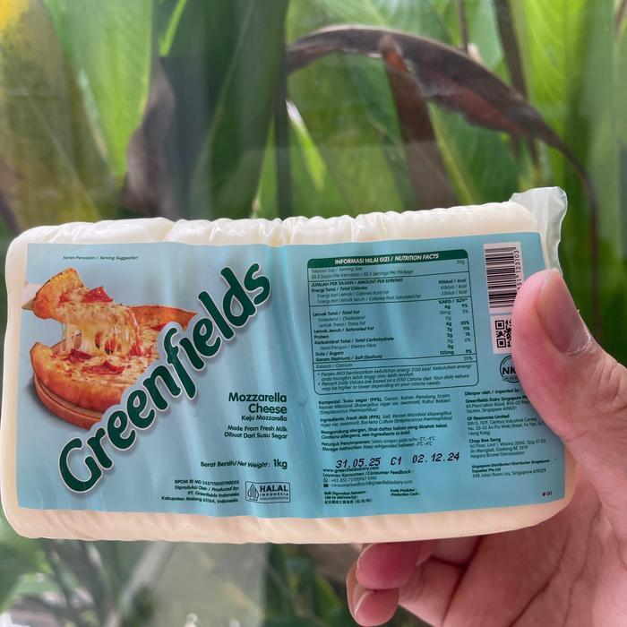 NEW PRODUCT GREENFIELDS KEJU MOZZARELLA CHEESE 1 KG GREENFIELD MOZARELLA