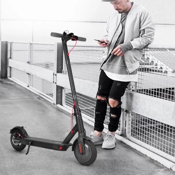 Skuter Listrik Roda 10 Inch Dewasa - BLACK - BLACK