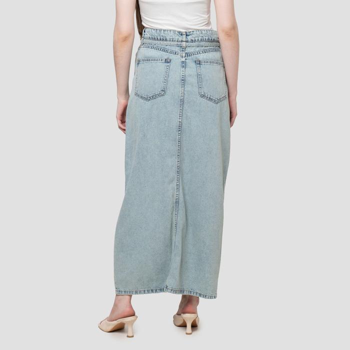 Sartorialele// Nevada Slit Rok Denim Wanita 123622394