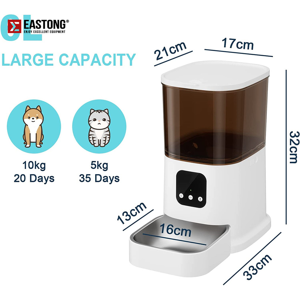 . Video Camera 6L Feeder Timing Smart Automatic Pet Feeder For Cat -