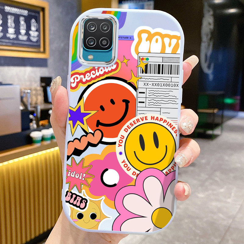 Casing Hp Untuk Samsung Galaxy A12 4G A12 5G F12 M12 A13 Case Casing Tas emosi dopamin pola Kerang g