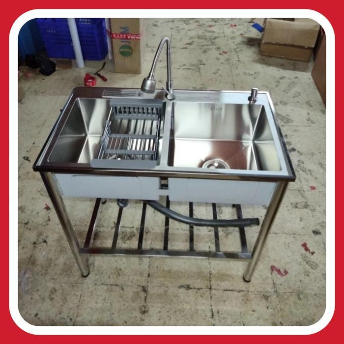 Kitchen Sink Meja Portabel/Stainless Sus 304 kitchen Sink