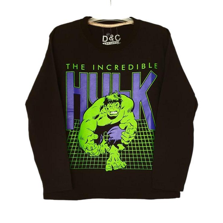 Murah Kaos Tangan Panjang Hulk Hitam / Baju Anak / Cod