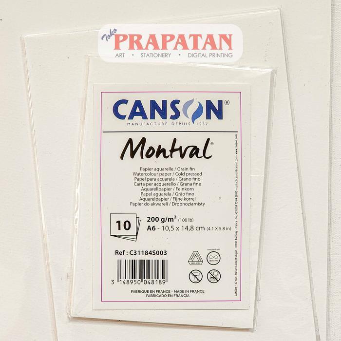 Canson Montval Watercolor Paper 200gsm Kertas Cat Air