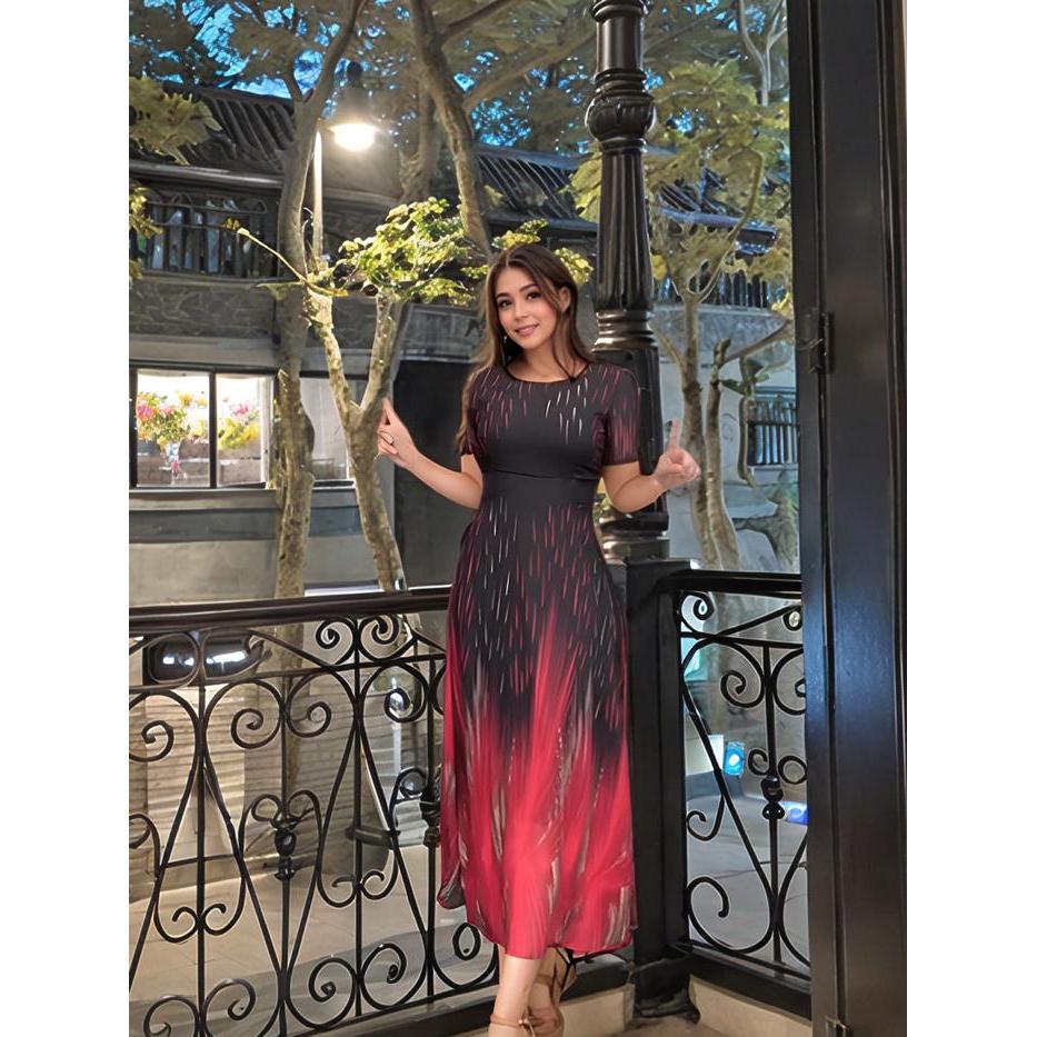 DresQuu- Dress Pantai Gaun Casual Wanita Rokslim-Fitting Putih - Hitam, Pendek Midi Pesta Santai