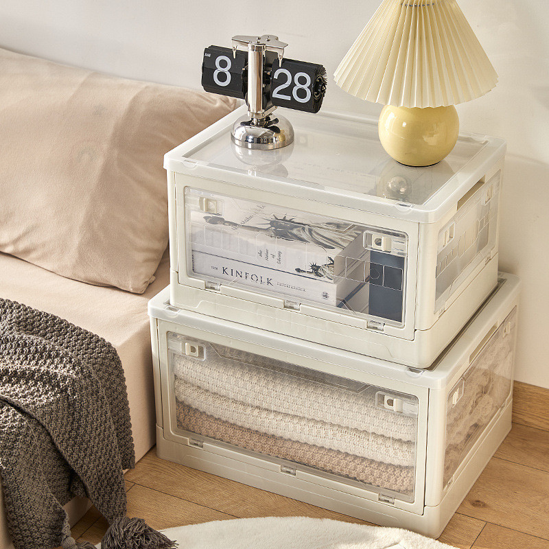 Kotak Penyimpanan Lipat Besar dengan Roda - Box Penyimpanan Portable untuk Mainan, Buku, Snack - Kap