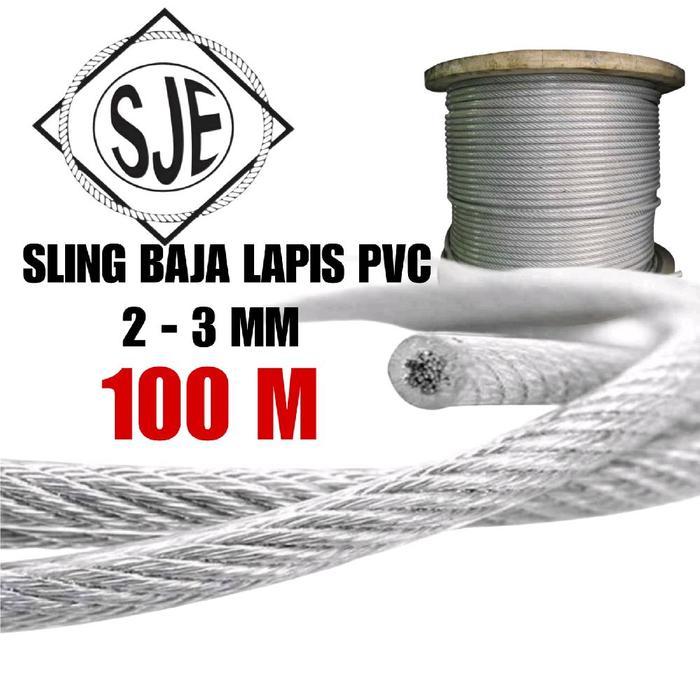 sling pvc 3mm / seling baja lapis pvc 3mm / sling baja lapis pvc 3mm / kawat baja lapis pvc 3mm / @