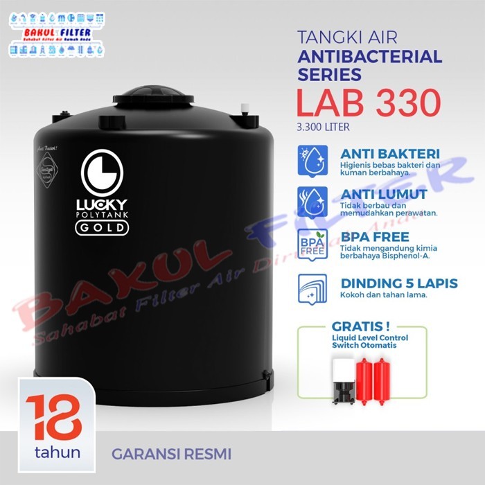 Toren Air 3300 liter Antibakteri / Tangki air Lucky / Tandon Air