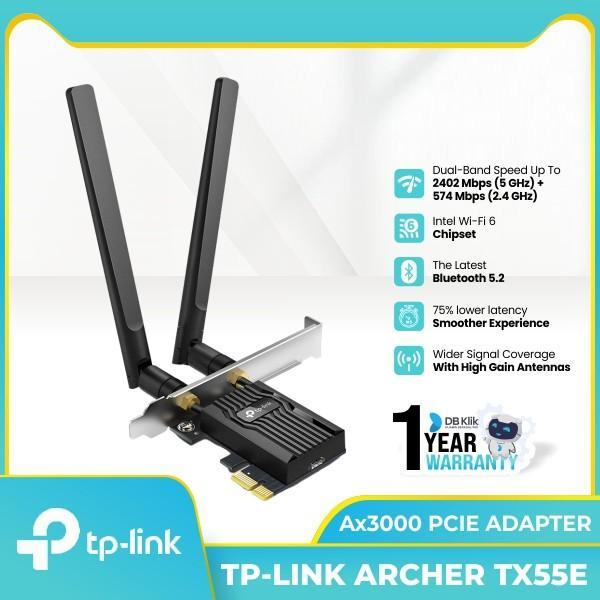 Pcie Adapter Tp-Link Archer Tx55E Ax3000 Dualband Wifi 6 Bluetooth 5.2