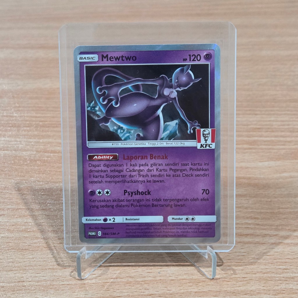 Kartu TCG Pokemon Promo Mewtwo 184/SM-P KFC TCG Indonesia
