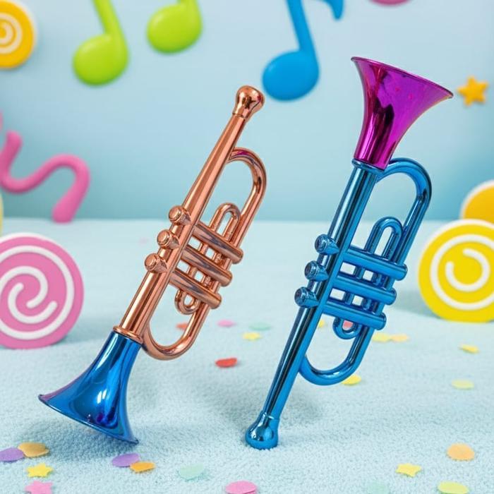 Mainan Anak Alat Musik Terompet Tiup Plastik / Trompet Ulang Tahun Dan Tahun baru