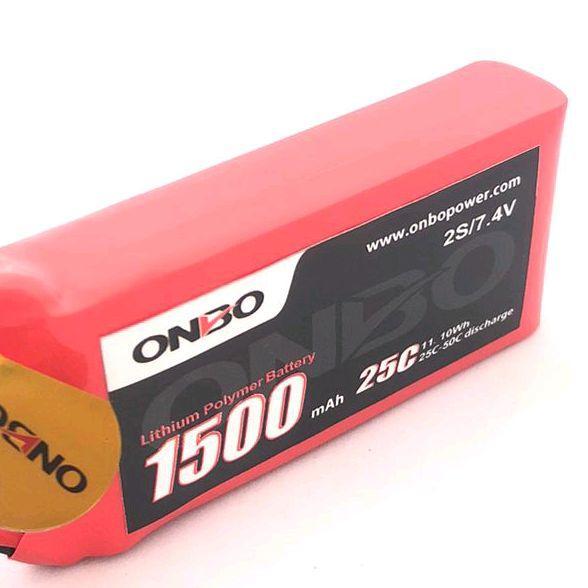 Lipo 2s 7.4v 1500mAh 25-50c Onbo Power