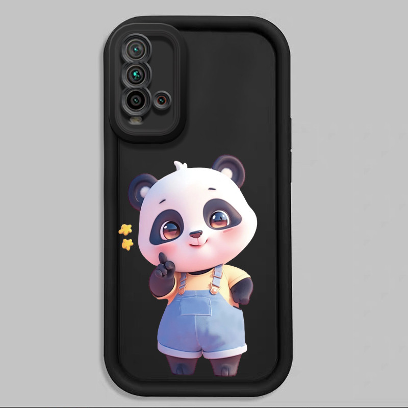Casing Hp untuk Xiaomi Redmi 9T 9 Power Case Panda dengan celana gantung Kasing silikon Cesing Softc