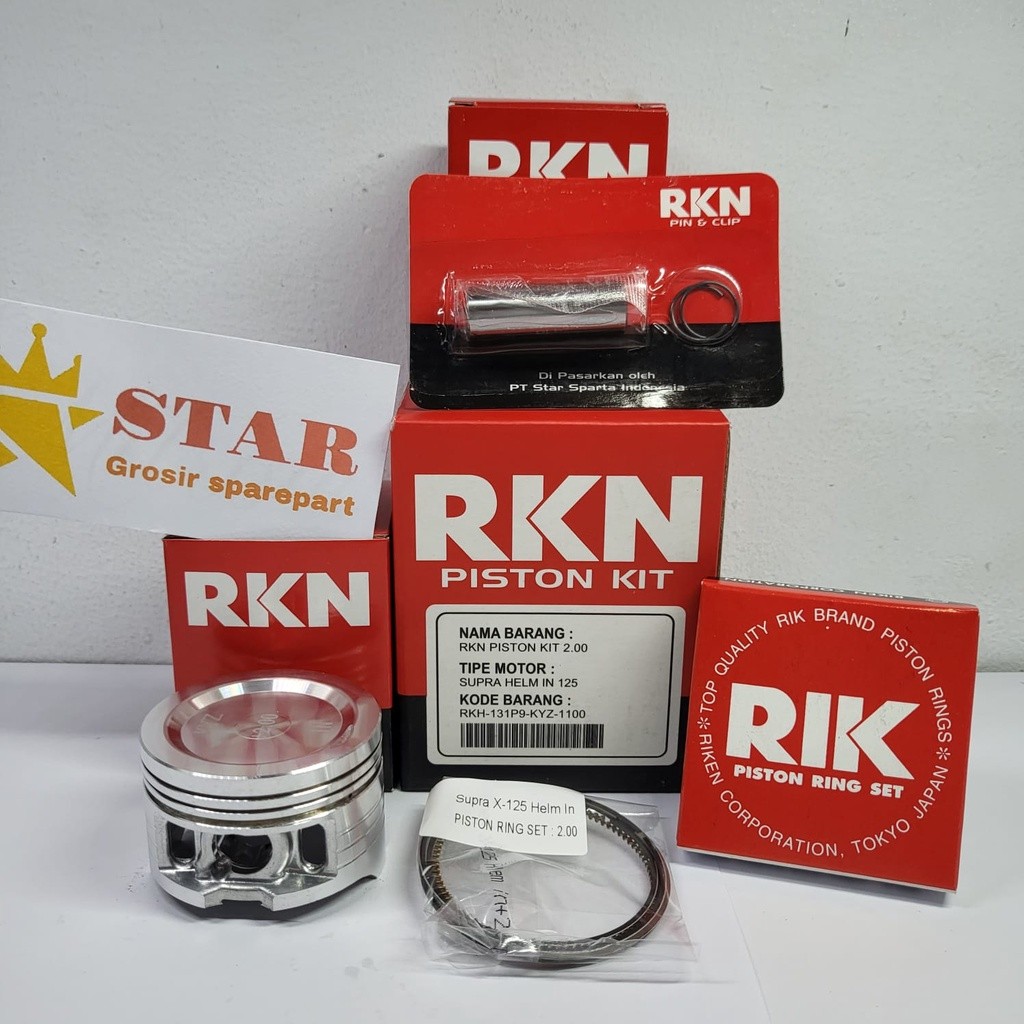 PISTON KIT SUPRA X125 HELM IN SUPRA X125 HI OVERSIZE 0.25 OS 25 RKN
