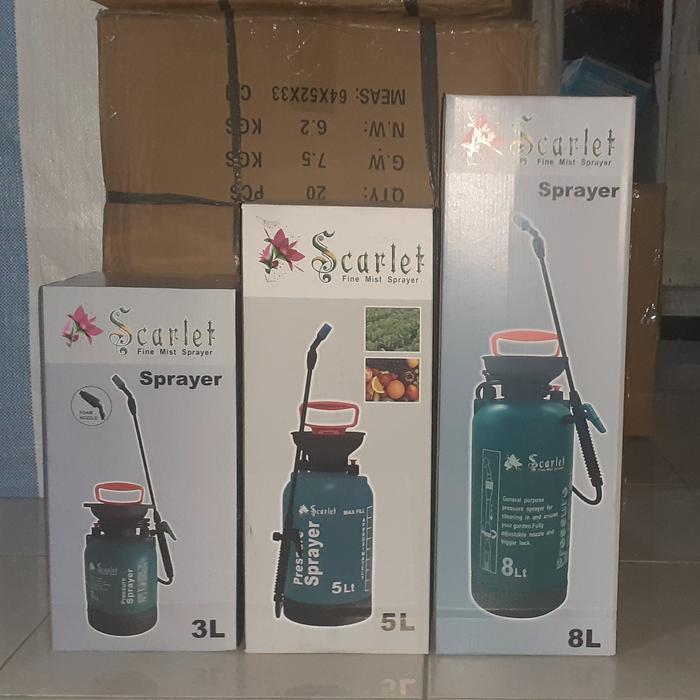 sarisa_shopp SPRAYER 5 LITER SCARLET , Pressure Sprayer , Scarlet Sprayer 5L , Semprotan Pompa 5Ltr