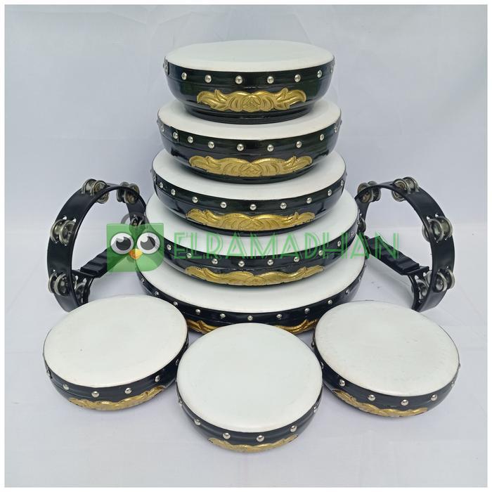 Premium Rebana Qasidah Ukir Kulit Natural Original