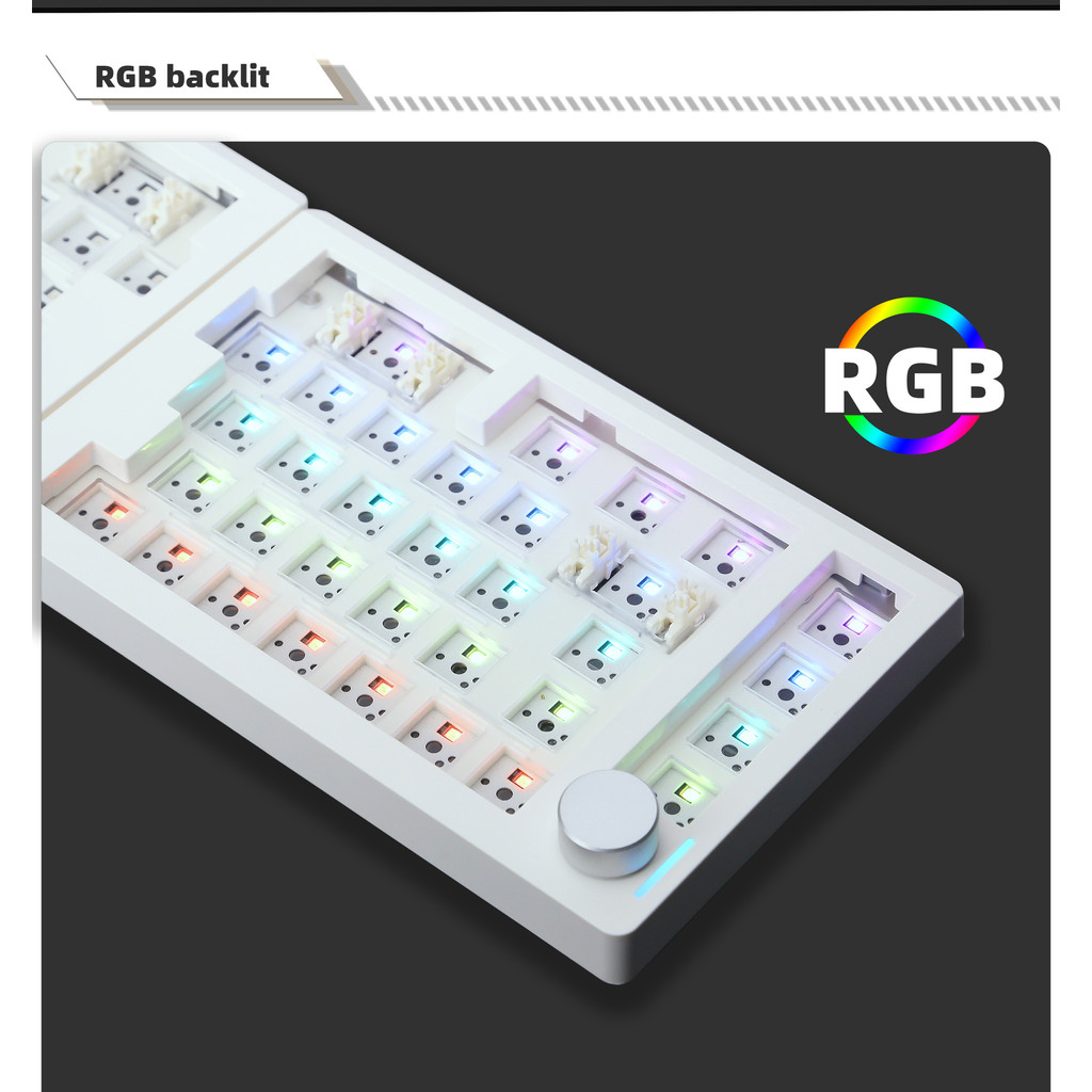 GMK70 Split Type Customized Gaming Mechanical Keyboard Kit Hot swappable Gasket Customized Ergonomic