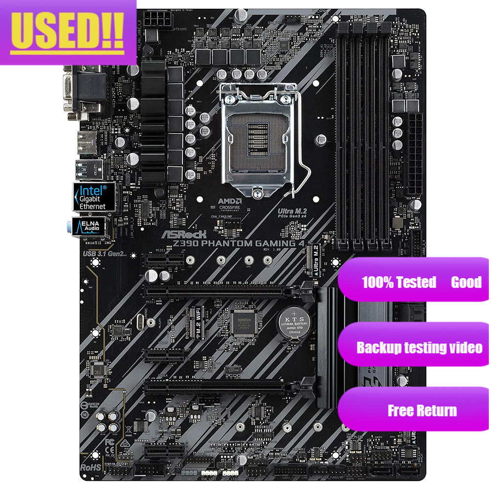 . Asrock Z390 Phantom Gaming 4 Motherboard Supports Ddr4 4300Mhz+ (Oc) -