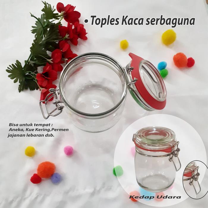 Toples Kaca1000ml / 1L Toples Penyimpanan Kaca Kedap Udara (Airtight)