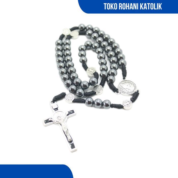 Promo Rosario Italy 8 Mm (Batu Blustin) / Rosario Katolik / Kalung Rosario Katolik / Rosario Premium