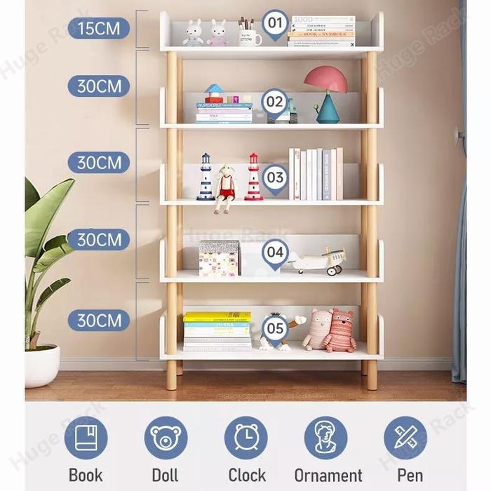 Rak Buku Minimalis Kayu Serbaguna Susun/Rak Susun Kayu Penyimpanan Praktis rak susun serbaguna/rak